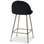Art Velvet Barhocker - schwarzes Samt/ Messing
