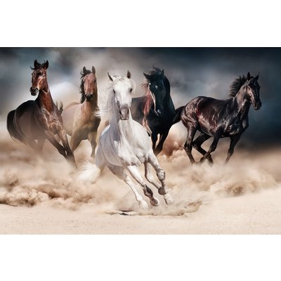 Glasmalerei Pferde - 120x80 cm