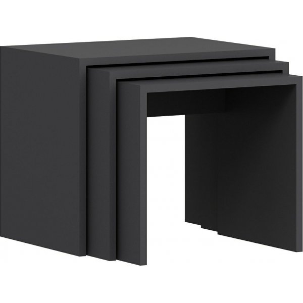 Nebes Tisch 45/50/55 x 36/38/40 cm - Anthrazit