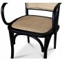 Malmby Gestellstuhl Bugholz schwarz/Rattan + Mbelfe
