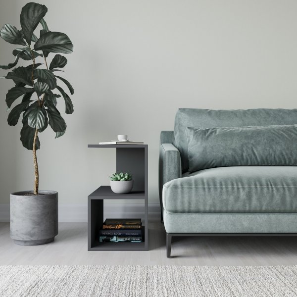 Larmon Beistelltisch 59,6 x 35,6 cm - Anthrazit