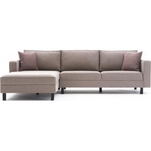 Kale Sofa links - Cremeweies Leinen