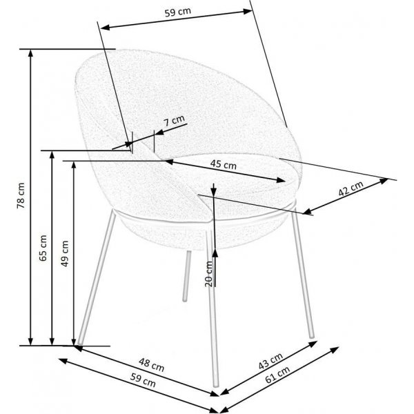 Cadeira Esszimmerstuhl 482 - Beige