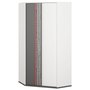 Jacklyn Eck-Kleiderschrank - Wei/Graphit