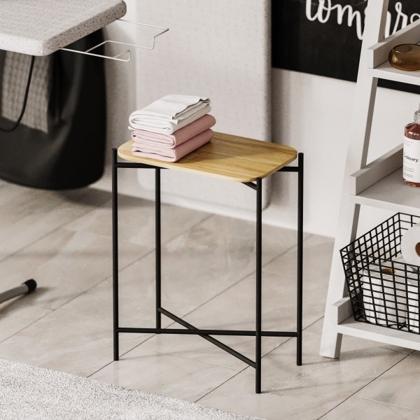 Vela 3 Beistelltische - Schwarz/Beige Vela 3 Beistelltische - Schwarz/Beige