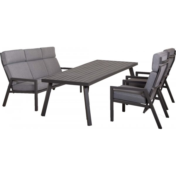 Lerida Outdoor-Essgruppe - Grau