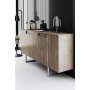 Lux Sideboard - Walnuss/Silber
