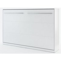Bettschrank Compact Living Horizontal (120x200 cm ausklappbares Bett) - weiß (matt)