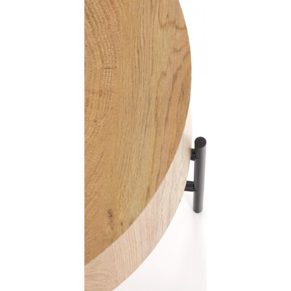 Ennis Couchtisch 45 cm - Eiche/schwarz