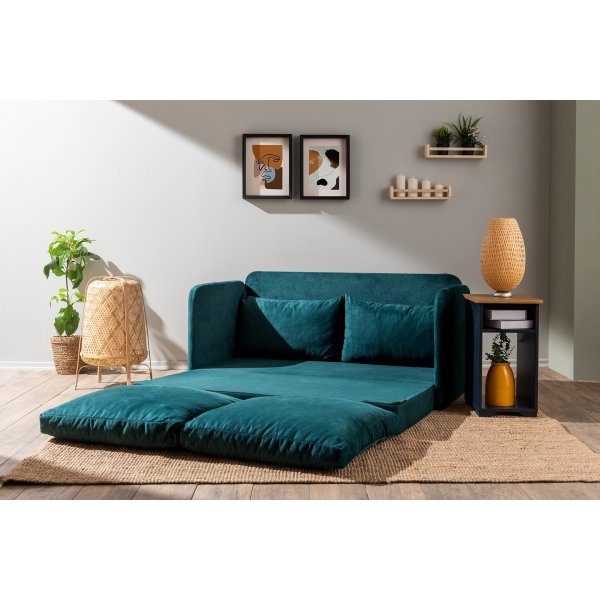 Saga 2-Sitzer-Schlafsofa XL - Petroleumgrün Saga 2-Sitzer-Schlafsofa XL - Petroleumgrün