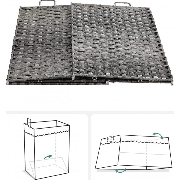 Henrietta Wäschekorb 90 l - Grau Henrietta Wäschekorb 90 l - Grau