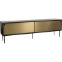 Volume Medienbank 178 cm - Schwarz/Messing