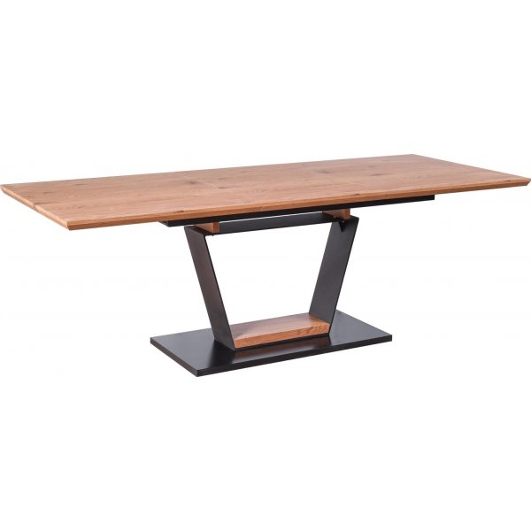 Amasten Esstisch 160-220 cm - Eiche/Schwarz/Eiche