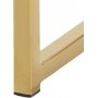 Alisma Couchtisch 90x50 cm - Weier Marmor/Gold