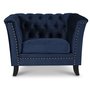 Chesterfield Liverpool Sessel - Blauer Samt