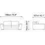 Mardini 2-Sitzer-Sofa - Grau