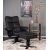 Duvns Reclinersessel mit Fuhocker - schwarzes PU