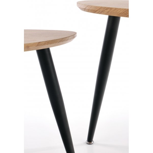 Adaline Couchtisch 40x40 | 60x60 cm - Eiche/schwarz