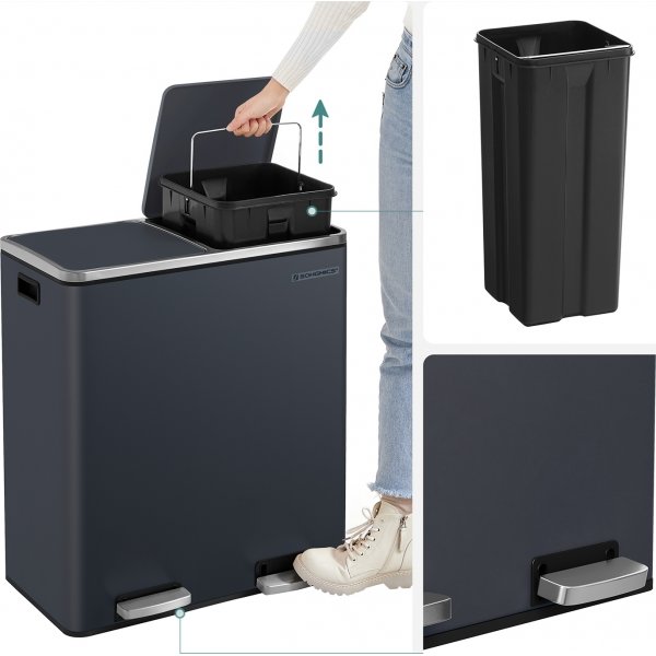 Daloa Mlleimer 60 l - Grau