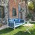 Hampus 3-Sitzer Outdoor-Sofa - Wei/Blau + Mbelpflegeset fr Textilien
