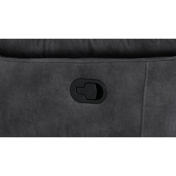 Coventry Liegesessel mit manuellem Mechanismus - graue Mikrofaser