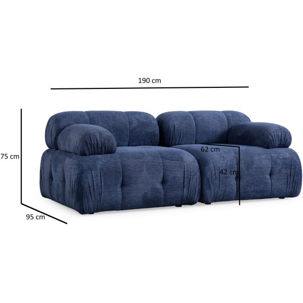 Petite 2-Sitzer-Sofa - Blau