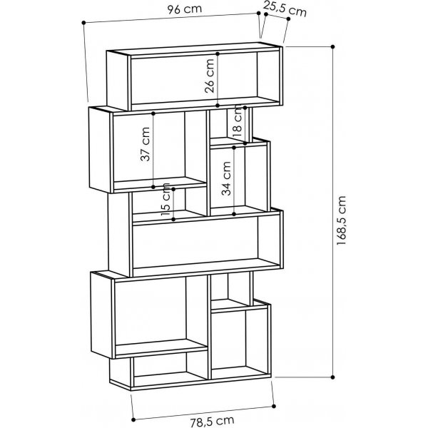 B�cherregal Karmato - Anthrazit