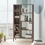 Home-Bcherregal - Braun/Grau