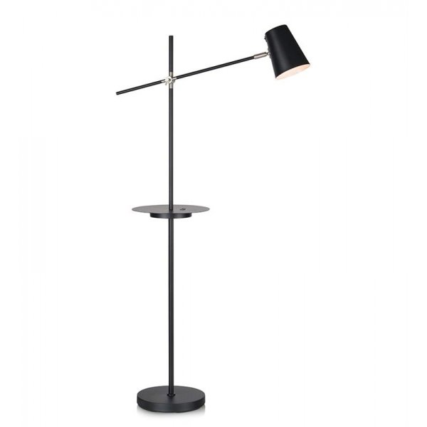 Linear Stehleuchte mit USB - Schwarz