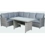 Moreno Outdoor-Sofagruppe aus grauem synthetischem Rattan