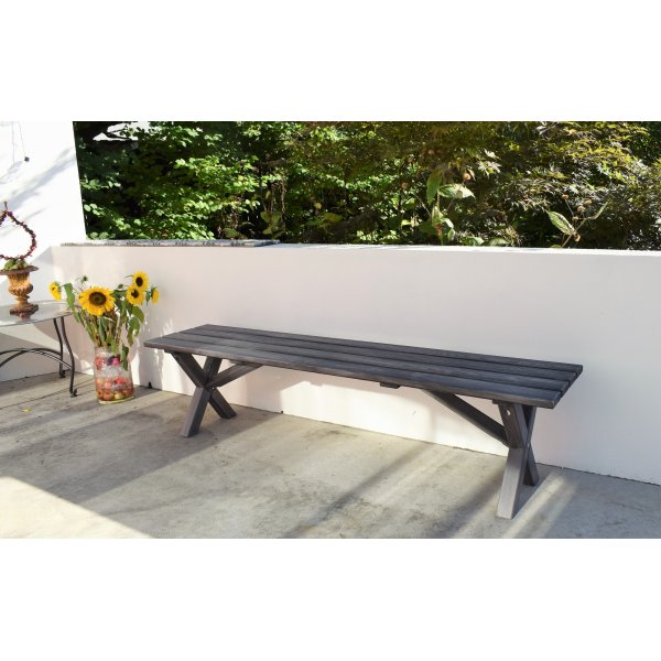 Scottsdale Sitzbank 180 cm - Shabby Chic Grau