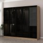 Cavolo Kleiderschrank 225x52x210 cm - Braun/Rauch