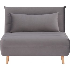 Spike-Sessel aus grauem Samt