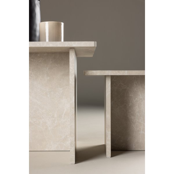 Sala Couchtisch 40/60 x 40/60 cm - Beige Marmoroptik Sala Couchtisch 40/60 x 40/60 cm - Beige Marmoroptik