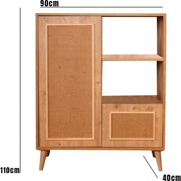Jota Schrank mit Regalen - Eiche