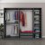 Cikani Kleiderschrank 225x52x210 cm - Anthrazit