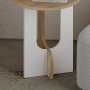 Lunar Beistelltisch 40 x 40 cm - Eiche/wei