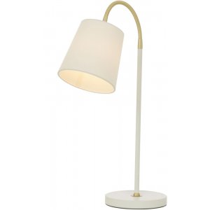 Ljusdal Tischlampe - Wei/Messing matt