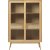 Yuma Vitrine aus gelter Eiche mit Rattan