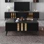 Zlato Couchtisch 90 x 60 cm - Anthrazit/Schwarz/Gold