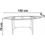 Benin Esstisch 150 cm - dunkelbrauner Kunstrattan