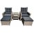 Orlando Lounge-Set mit verstellbaren Sesseln und Beistelltisch aus Rattan + Mbelfe