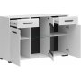 Assen Sideboard mit Glastr - Wei