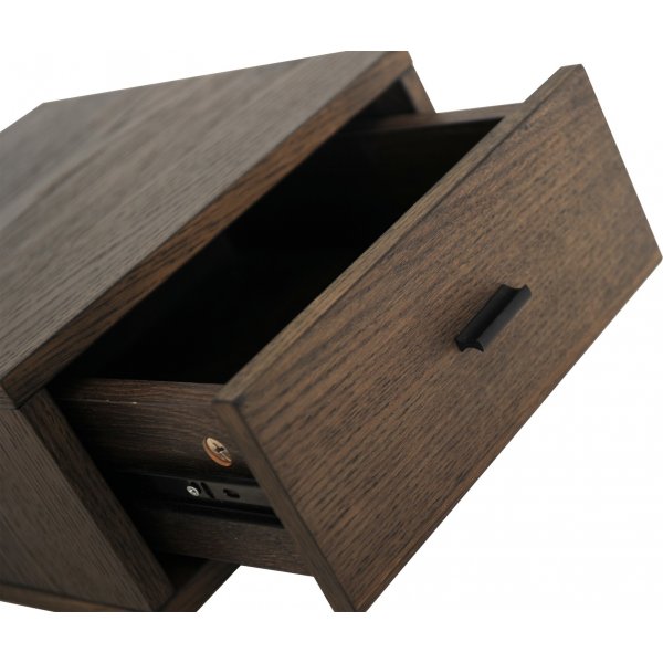 Kniglicher Nachttisch - Braun lackiertes Eichenfurnier