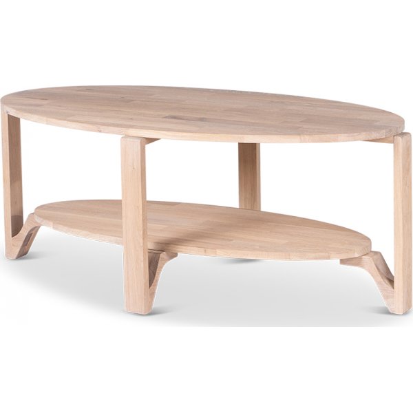 Skanr Couchtisch 120x60 cm - Wei gelte Eiche