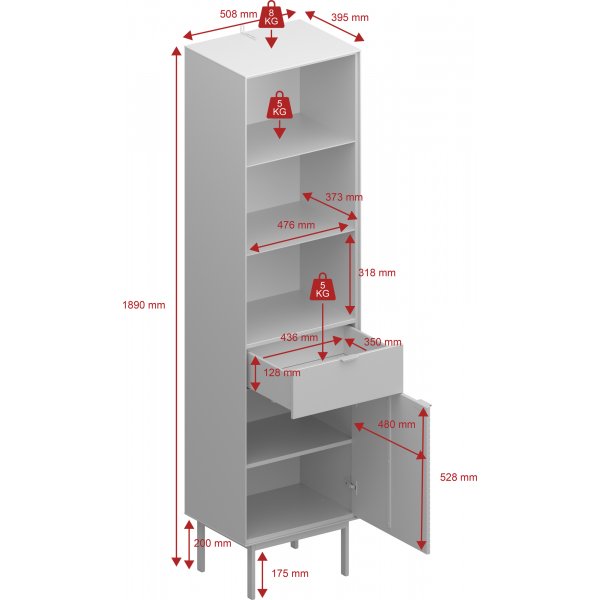 Vitrine Soma - Schwarz/Espresso