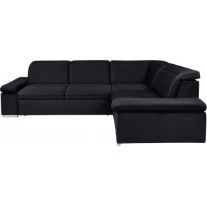 Darby Ecksofa rechts - Schwarz