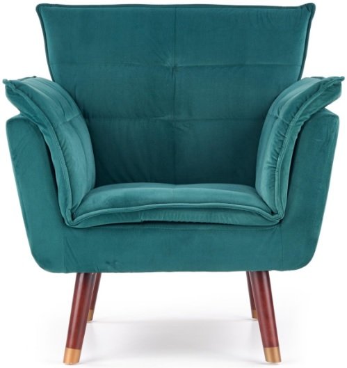 Rosie Sessel - Grün (Samt) Messing/Walnuss Rosie Sessel - Grün (Samt) Messing/Walnuss