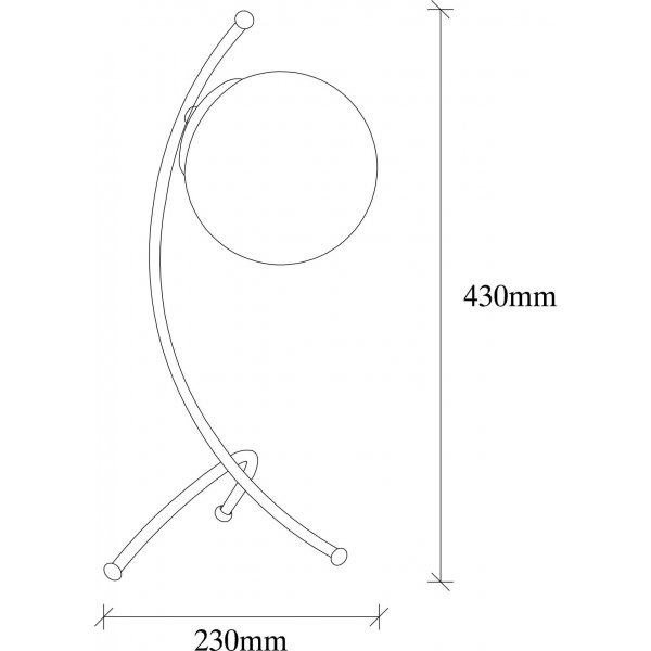 Tischlampe Yay - Schwarz/Wei�