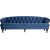 Oxford Deluxe 3-Sitzer-Sofa aus blauem Samt